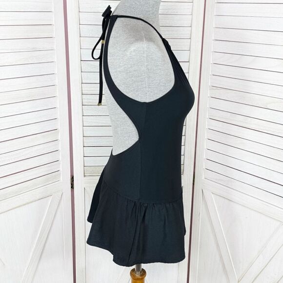 Kate Spade Crescent Bay High Neck Swim Dress Swimsuit Black Small - Picture 3 of 14